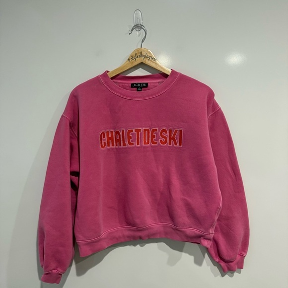 J. Crew Heritage Pink Chalet De Ski Sweatshirt - Picture 5 of 10
